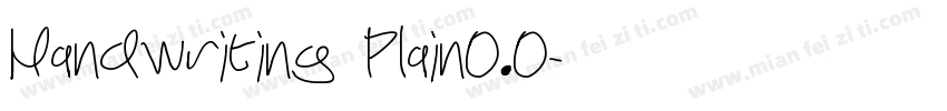 Handwriting Plain0.0字体转换